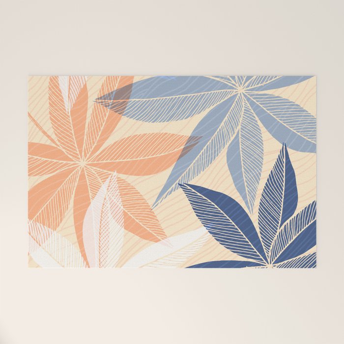 Modern Neutral Tropical Print II Welcome Mat Gallery Image 1