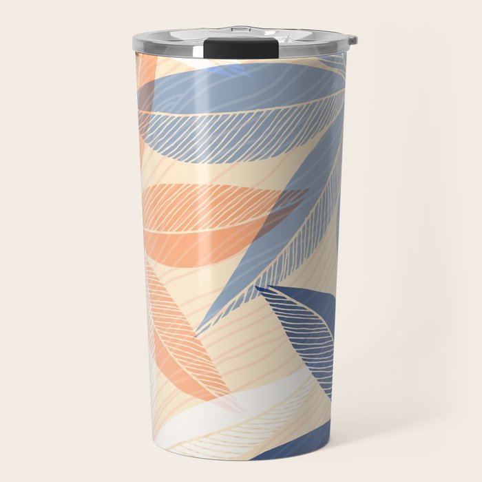 Modern Neutral Tropical Print II Travel Mug Gallery Image 1