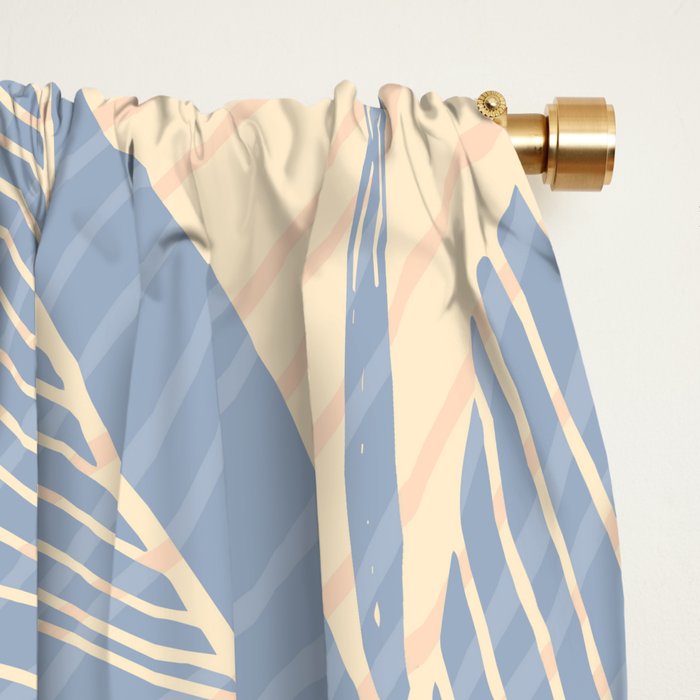 Modern Neutral Tropical Print II Window Curtain Gallery Image 2