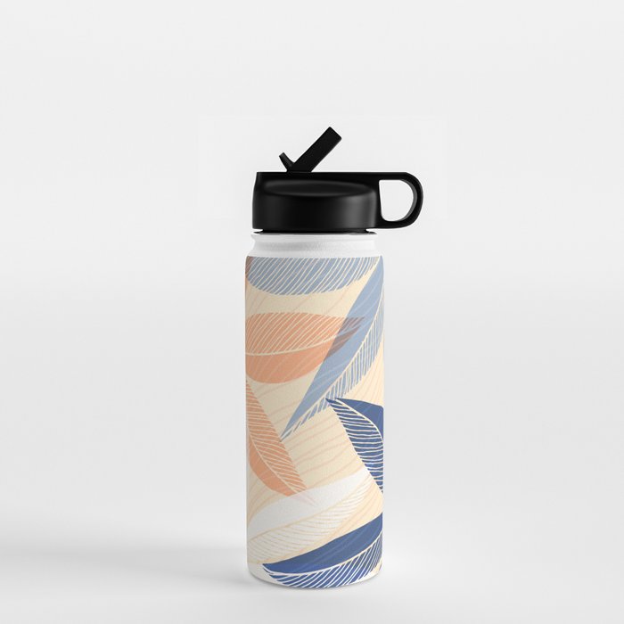 Modern Neutral Tropical Print II Water Bottle Gallery Image 1