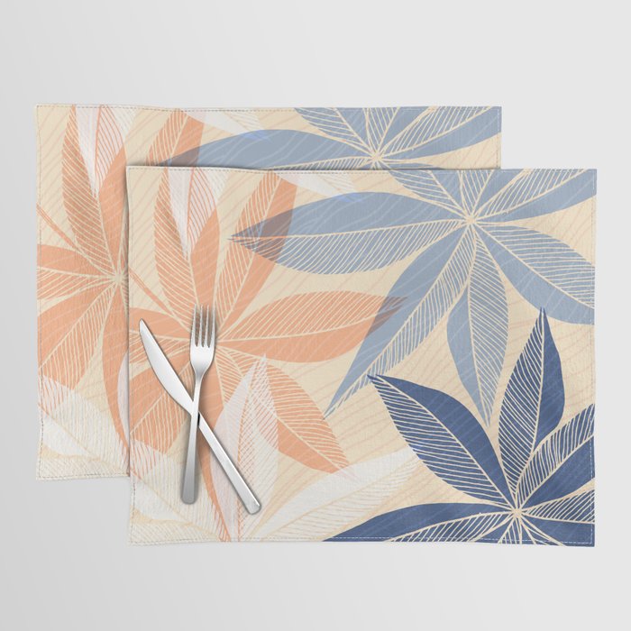 Modern Neutral Tropical Print II Placemat Gallery Image 1