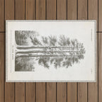 Sequoia Tree Illustration - The Three Graces at Mariposa Grove in Yosemite National Park Outdoor Rug Gallery Image 1