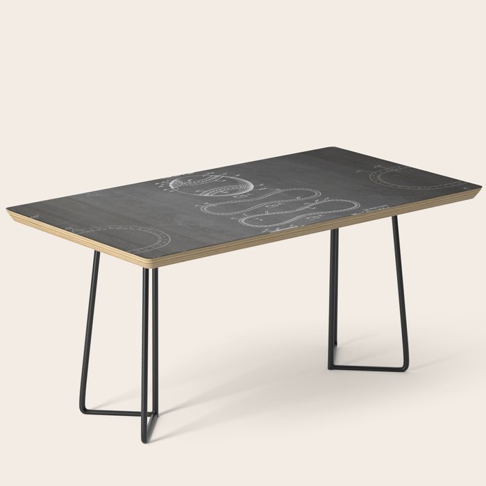 Baseball Patent - Softball Art - Black Chalkboard Coffee Table Gallery Image 1