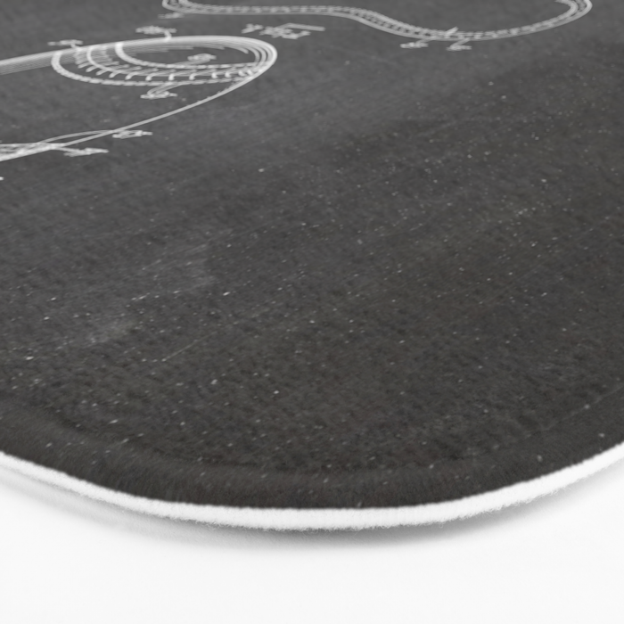 Baseball Patent - Softball Art - Black Chalkboard Bath Mat Gallery Image 3