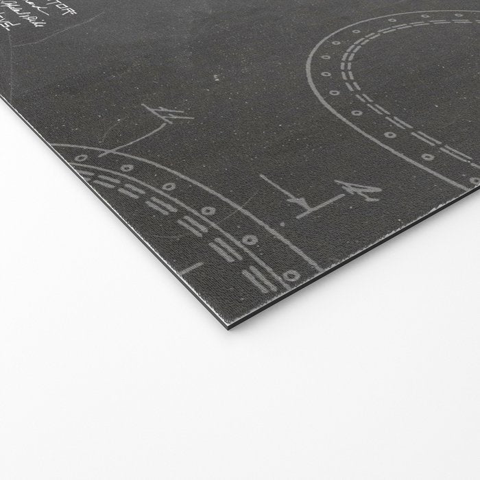 Baseball Patent - Softball Art - Black Chalkboard Welcome Mat Gallery Image 2