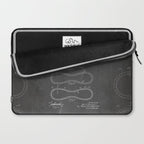 Baseball Patent - Softball Art - Black Chalkboard Laptop Sleeve Gallery Image 2