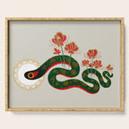 Snake and flowers Serving Tray Gallery Image 1