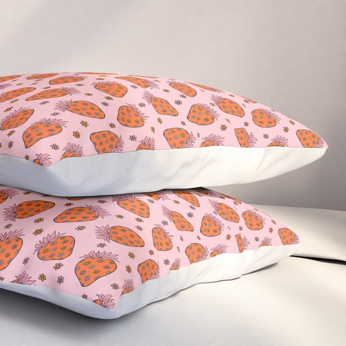 Flower Strawberry Print Pillow Sham Gallery Image 3
