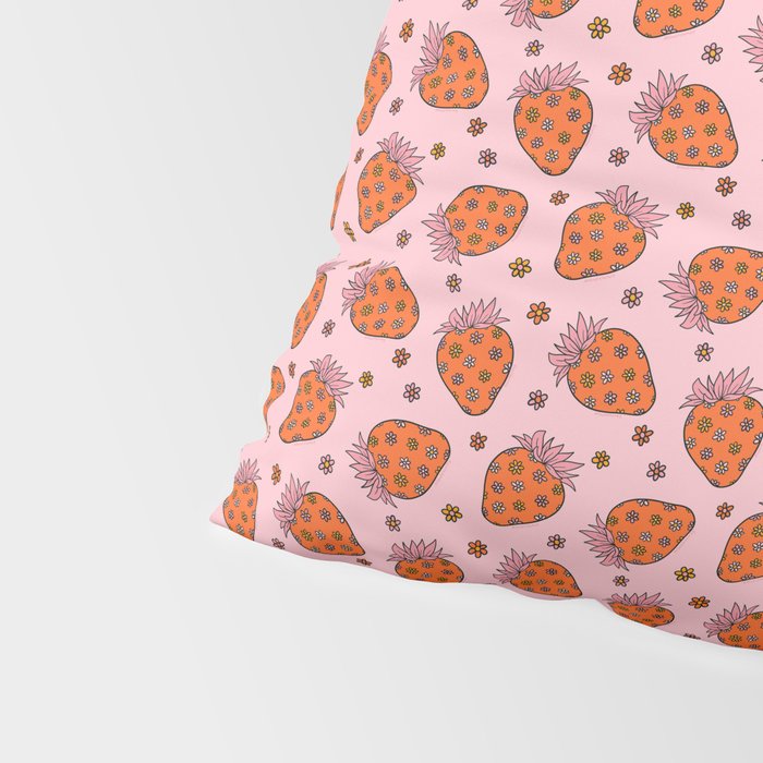 Flower Strawberry Print Pillow Sham Gallery Image 4