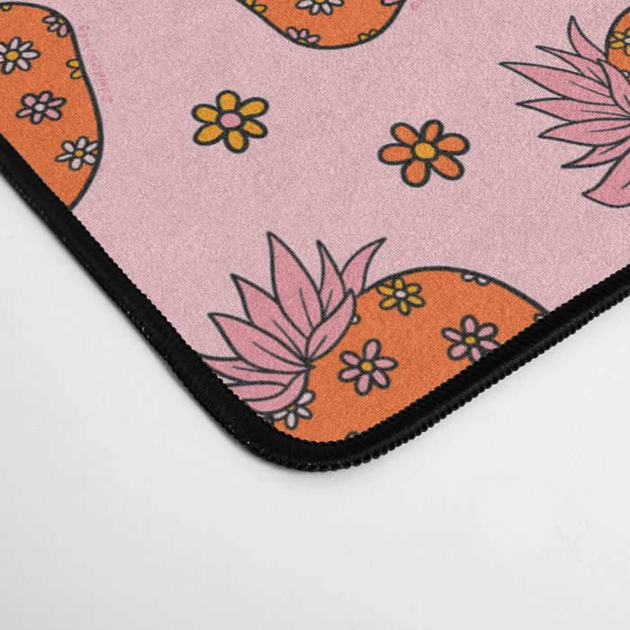 Flower Strawberry Print Desk Mat Gallery Image 4
