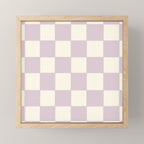 Lilac Check Pattern Mini Art Print Gallery Image 1
