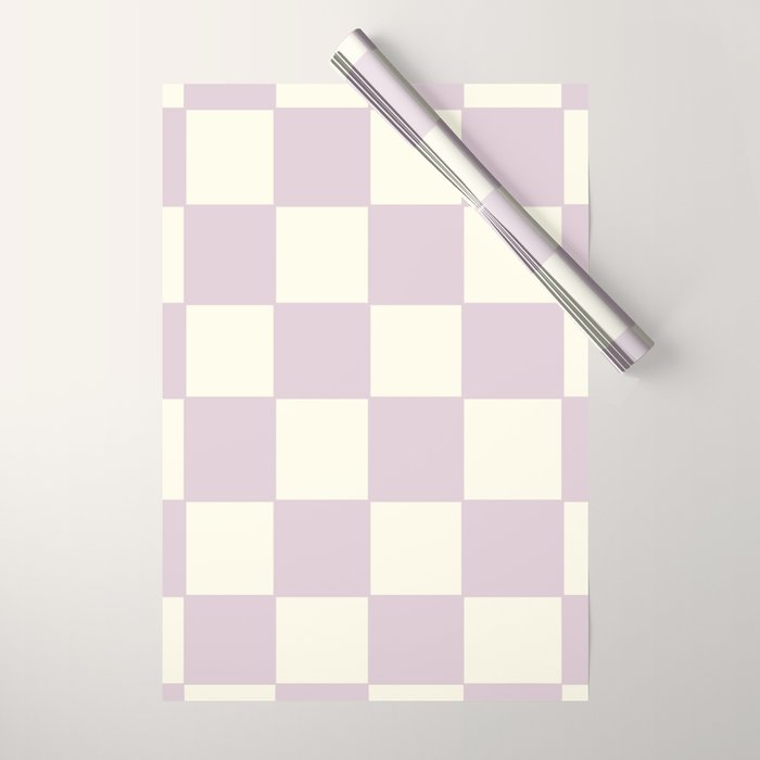 Lilac Check Pattern Wrapping Paper Gallery Image 1