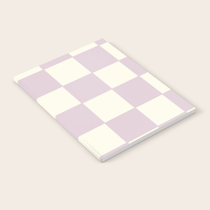 Lilac Check Pattern Notebook Gallery Image 2