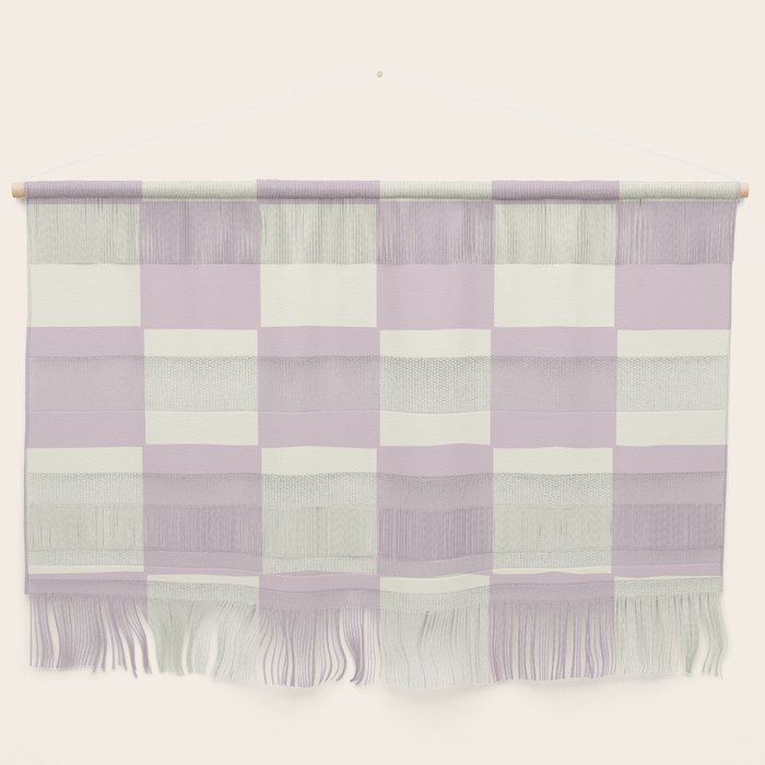 Lilac Check Pattern Wall Hanging Gallery Image 1