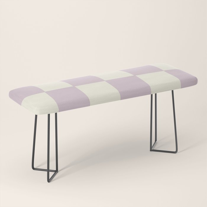 Lilac Check Pattern Bench Gallery Image 1