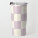Lilac Check Pattern Travel Mug Gallery Image 3