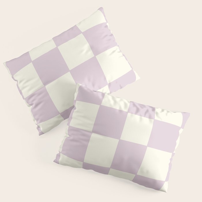 Lilac Check Pattern Pillow Sham Gallery Image 1