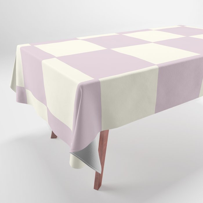 Lilac Check Pattern Tablecloth Gallery Image 1