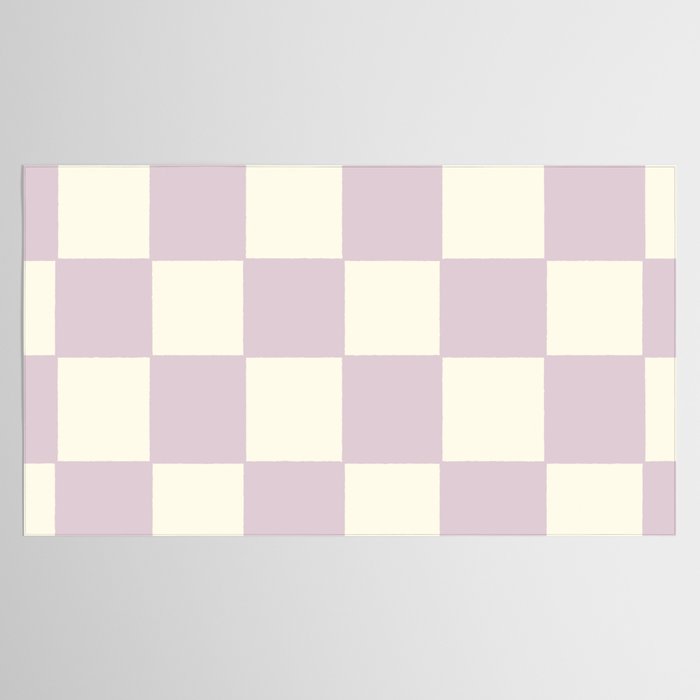 Lilac Check Pattern Tablecloth Gallery Image 2