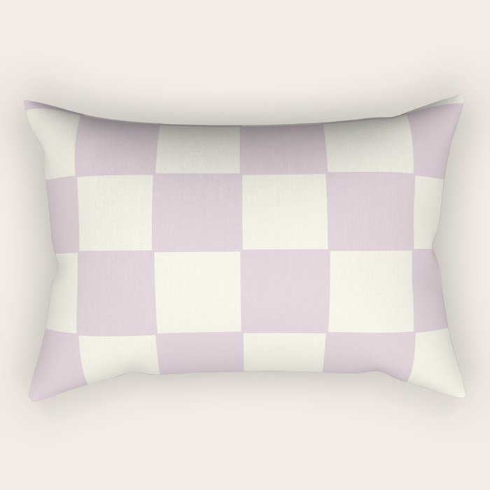 Lilac Check Pattern Rectangular Pillow Gallery Image 2