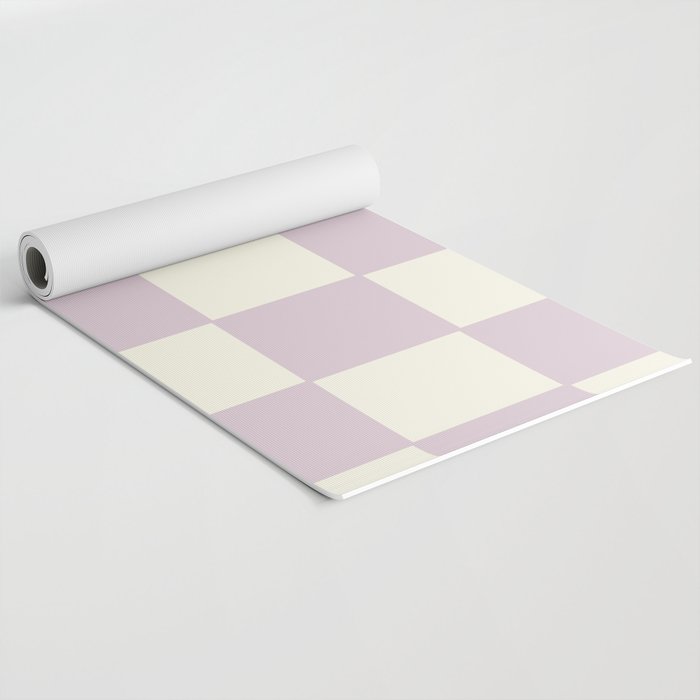Lilac Check Pattern Yoga Mat Gallery Image 2