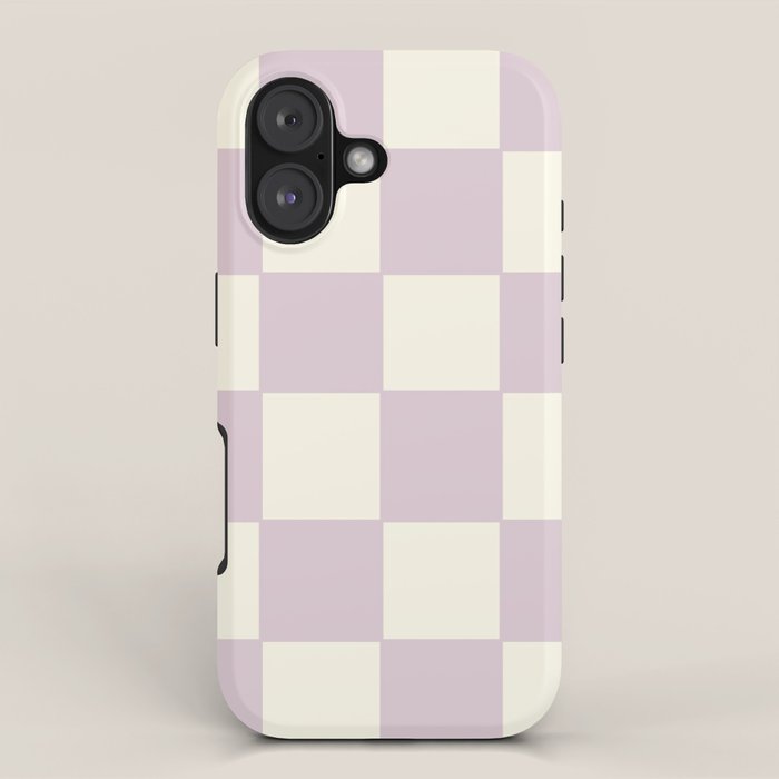 Lilac Check Pattern iPhone Case Gallery Image 1