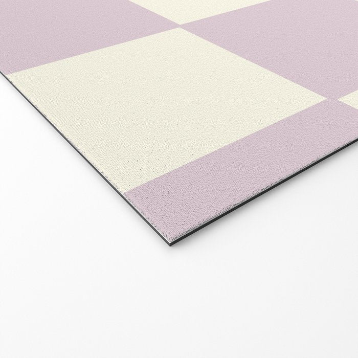 Lilac Check Pattern Welcome Mat Gallery Image 2
