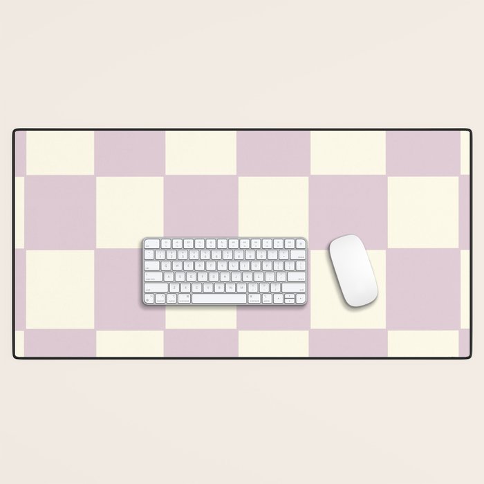 Lilac Check Pattern Desk Mat Gallery Image 1