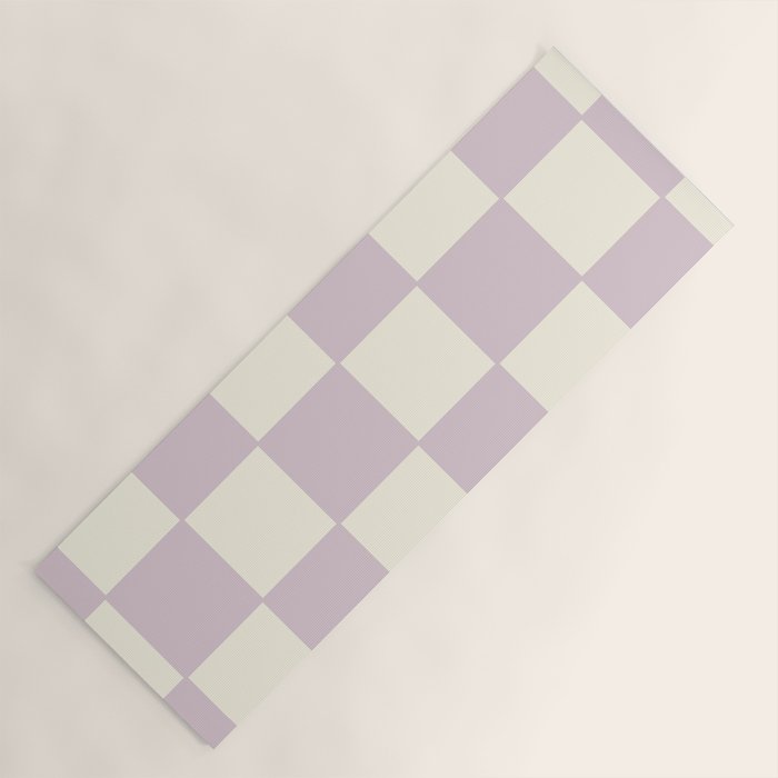 Lilac Check Pattern Yoga Mat Gallery Image 1