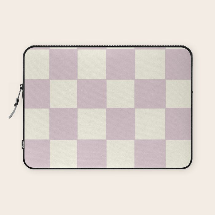 Lilac Check Pattern Laptop Sleeve Gallery Image 1