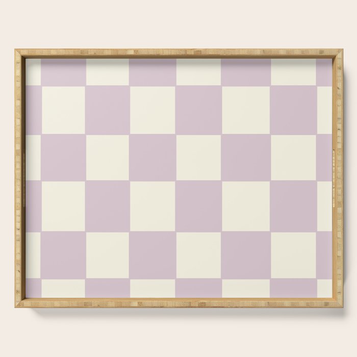 Lilac Check Pattern Serving Tray Gallery Image 1
