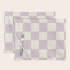 Lilac Check Pattern Placemat Gallery Image 1