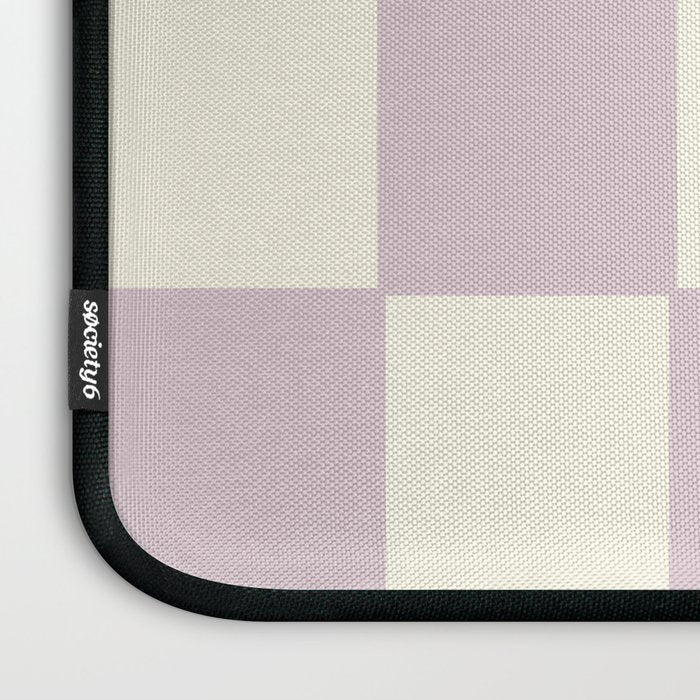 Lilac Check Pattern Laptop Sleeve Gallery Image 3