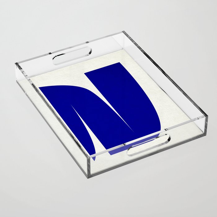simple abstract shape-03 blue Acrylic Tray Gallery Image 1
