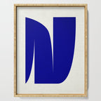 simple abstract shape-03 blue Serving Tray Gallery Image 1