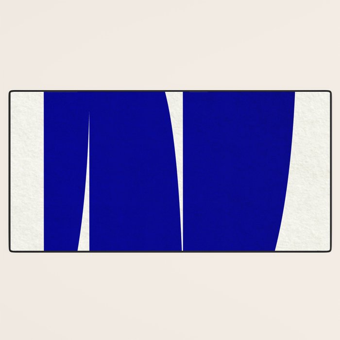 simple abstract shape-03 blue Desk Mat Gallery Image 3