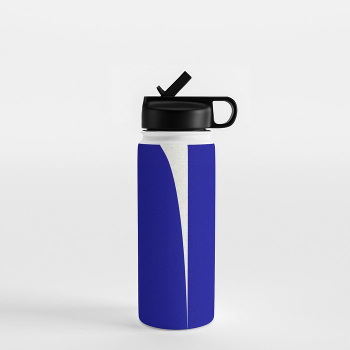 simple abstract shape-03 blue Water Bottle Gallery Image 1