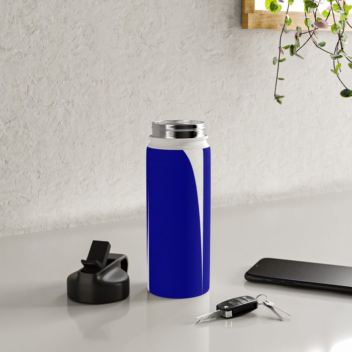 simple abstract shape-03 blue Water Bottle Gallery Image 4