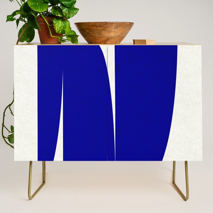 simple abstract shape-03 blue Credenza Gallery Image 1