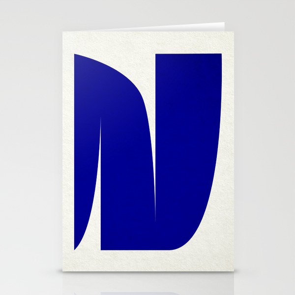 simple abstract shape-03 blue Stationery Card Gallery Image 2
