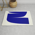 simple abstract shape-03 blue Rug Gallery Image 1