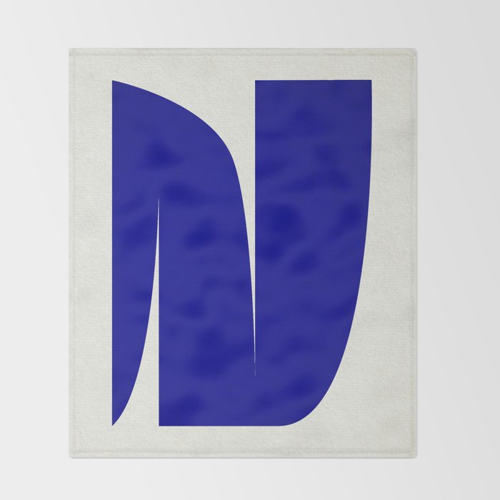 simple abstract shape-03 blue Throw Blanket Gallery Image 2