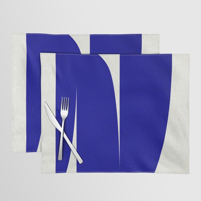 simple abstract shape-03 blue Placemat Gallery Image 1