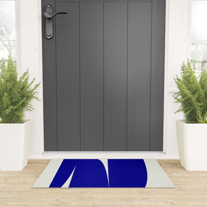 simple abstract shape-03 blue Welcome Mat Gallery Image 3