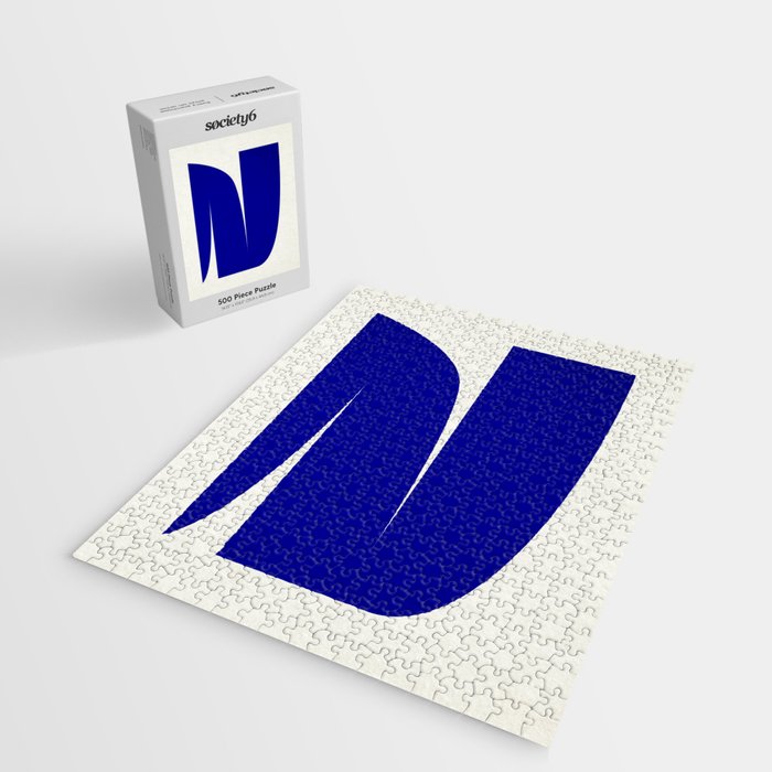 simple abstract shape-03 blue Jigsaw Puzzle Gallery Image 2