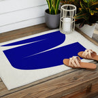 simple abstract shape-03 blue Outdoor Rug Gallery Image 2