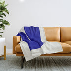 simple abstract shape-03 blue Throw Blanket Gallery Image 1
