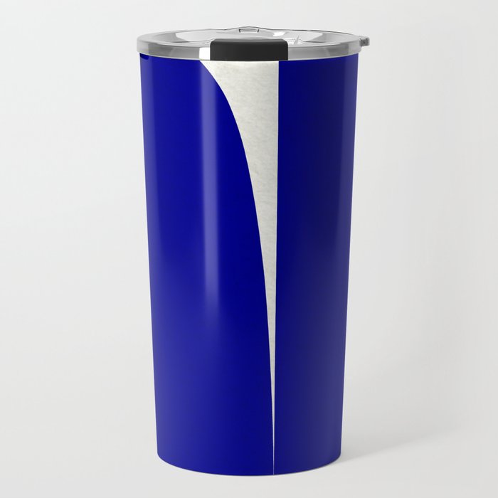 simple abstract shape-03 blue Travel Mug Gallery Image 1