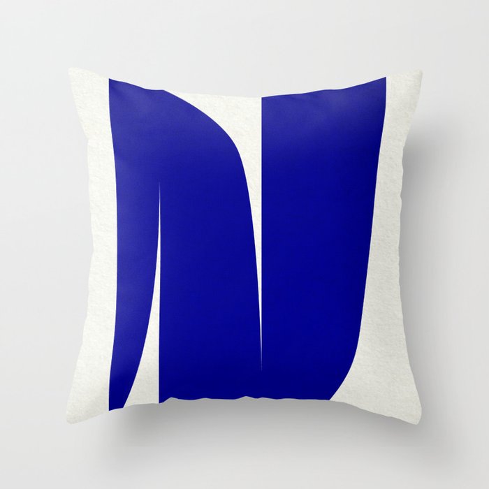 simple abstract shape-03 blue Throw Pillow Gallery Image 6