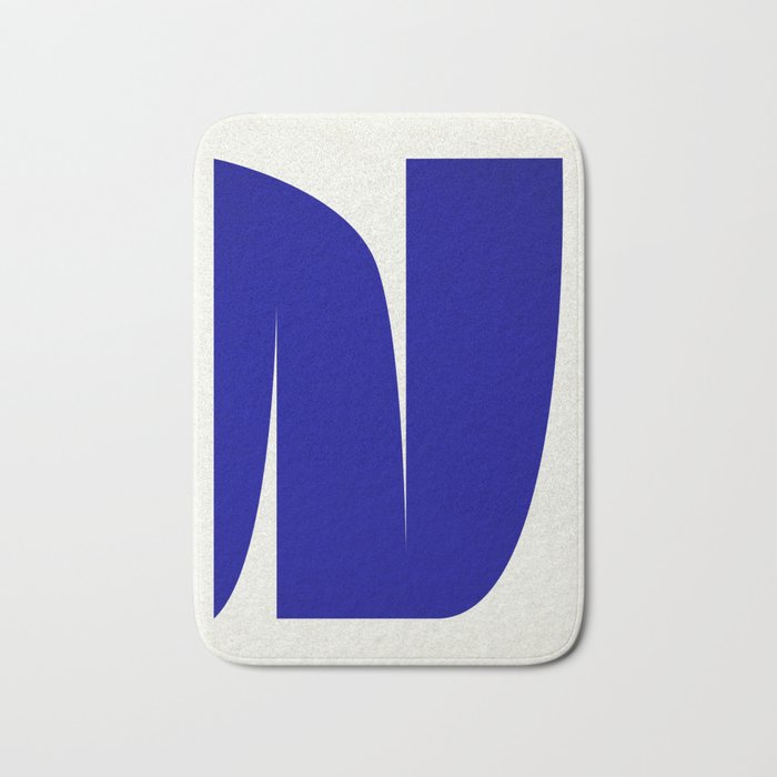 simple abstract shape-03 blue Bath Mat Gallery Image 1